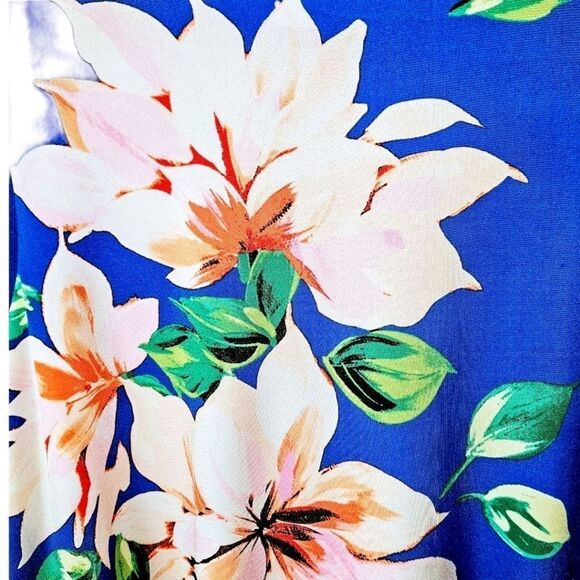 JESSICAโHOWARD New Plus Size Tropical Floral Print Sleeveless Midi Dress 1X 16 - Picture 4 of 10